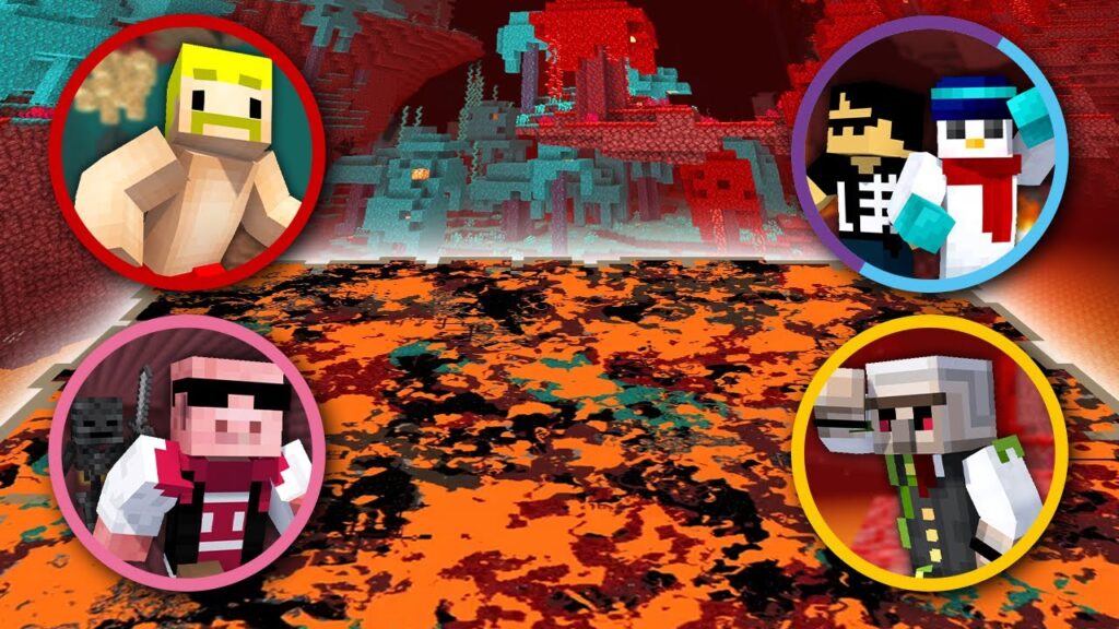 体力と手持ちが共有の『ネザー』で全員合流するまで終われません！【マイクラ】