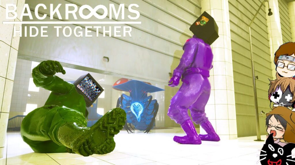 【4人実況】不気味すぎる「どこか見たことのある場所を歩くだけ」の危険なゲーム『 Backrooms: Hide Together 』