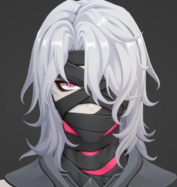 重要なnod kraiキャラクターの目は、ドーナツを介して以前のレンダリングから固定されています