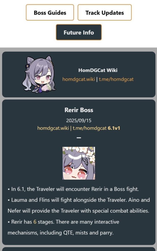 6.1 HOMDGCAT経由の特別なボスの戦いの詳細