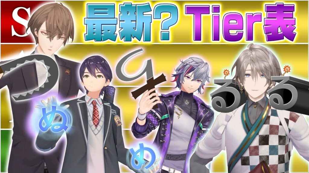 【現環境最強】真剣にひらがなのTier表作ってみた! 【現環境最強】真剣にひらがなのTier表作ってみた!