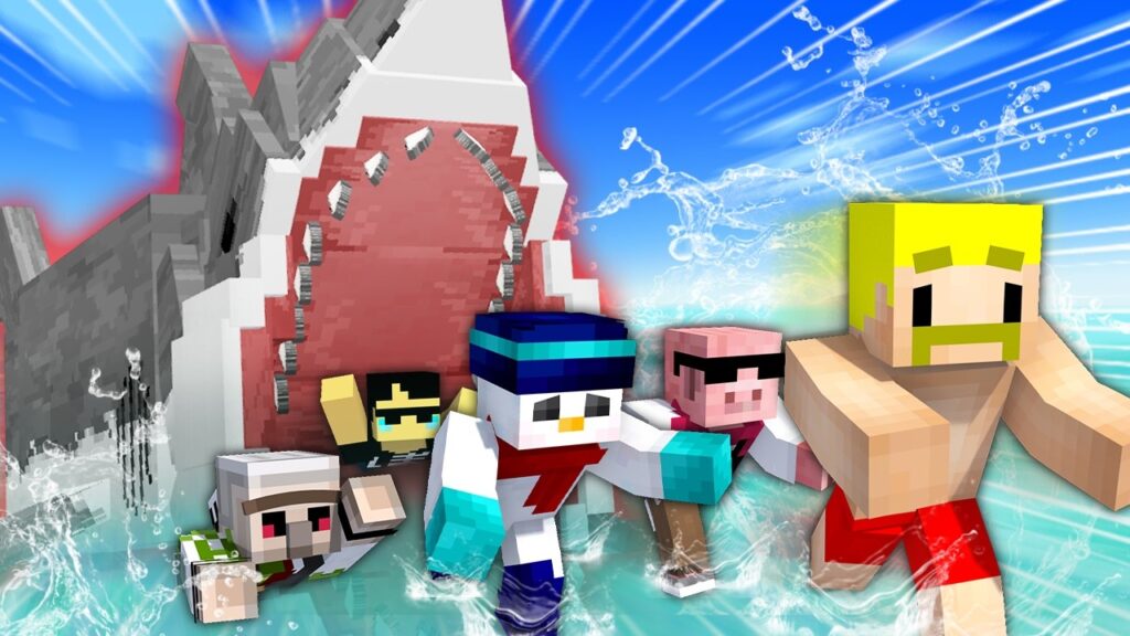ヤバい!巨大なサメに食べられた!!!【マイクラ】 ヤバい!巨大なサメに食べられた!!!【マイクラ】