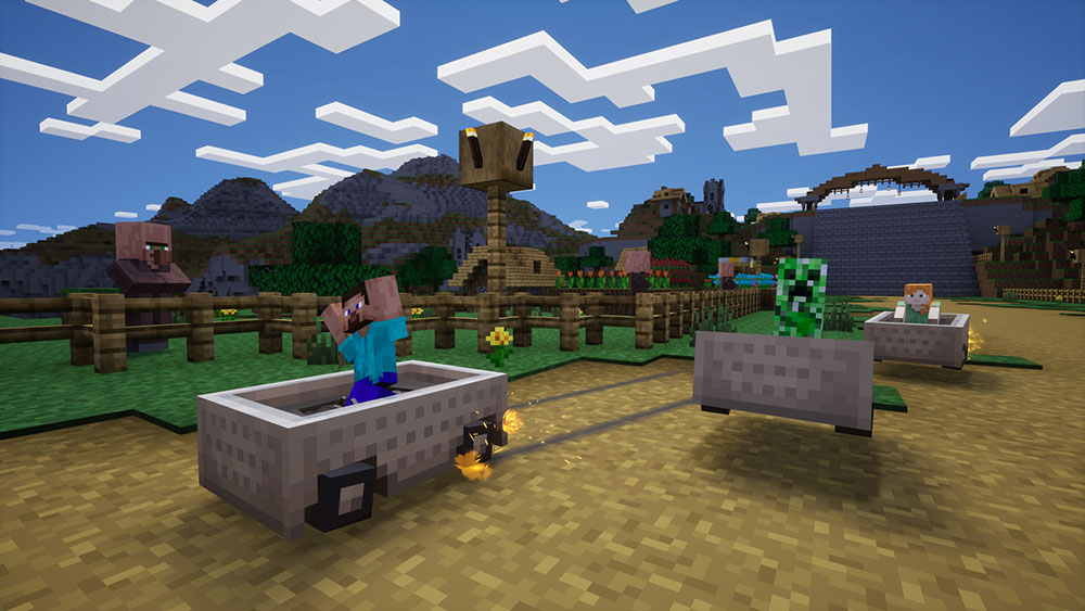 キャプチャ：スティーブ・クリーパーに続きアレックスがカートを走らせているところ