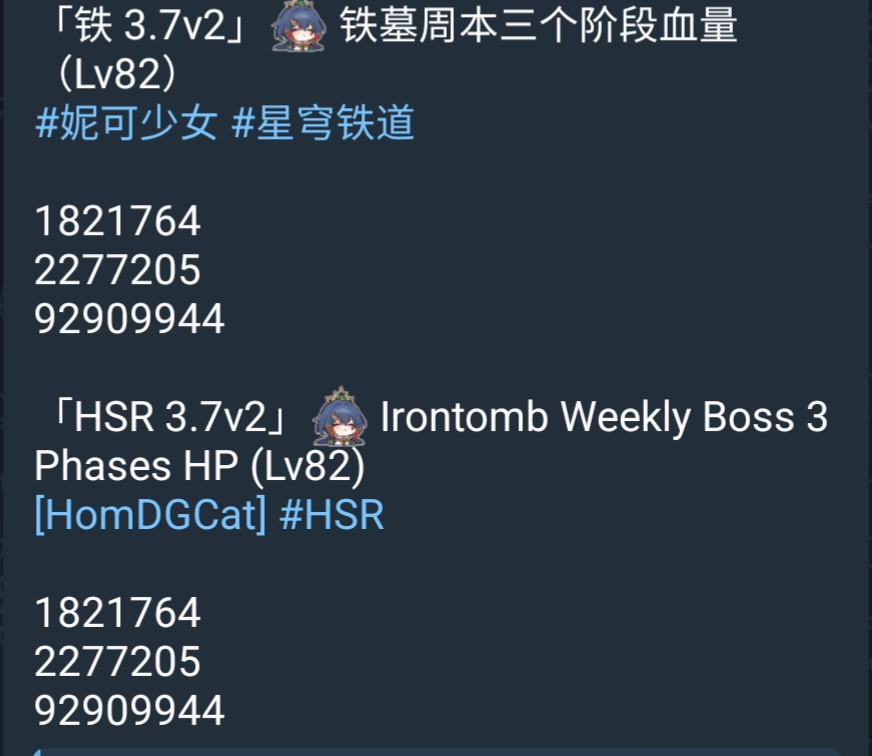 HOMDGCAT経由の新しいボスHP