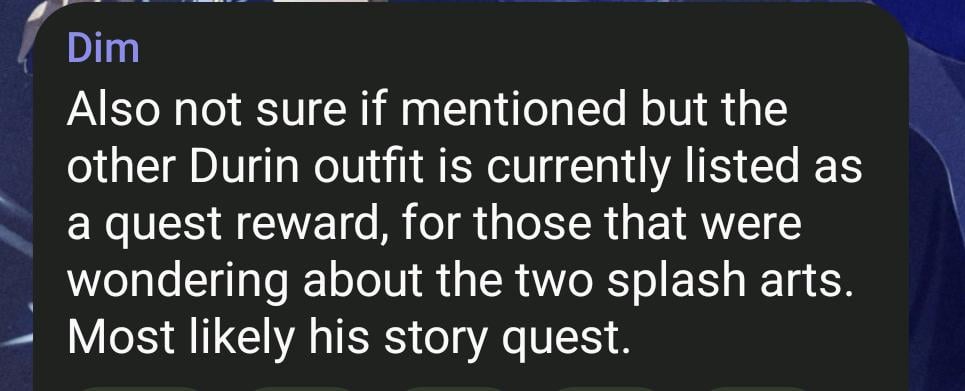 DimによるDurinの別出演について