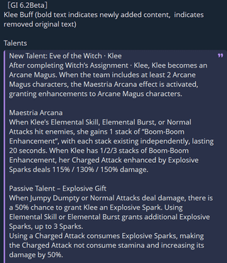 [6.2 Beta] Seele と X1 による Klee キット バフ [Translation: Team Mew]