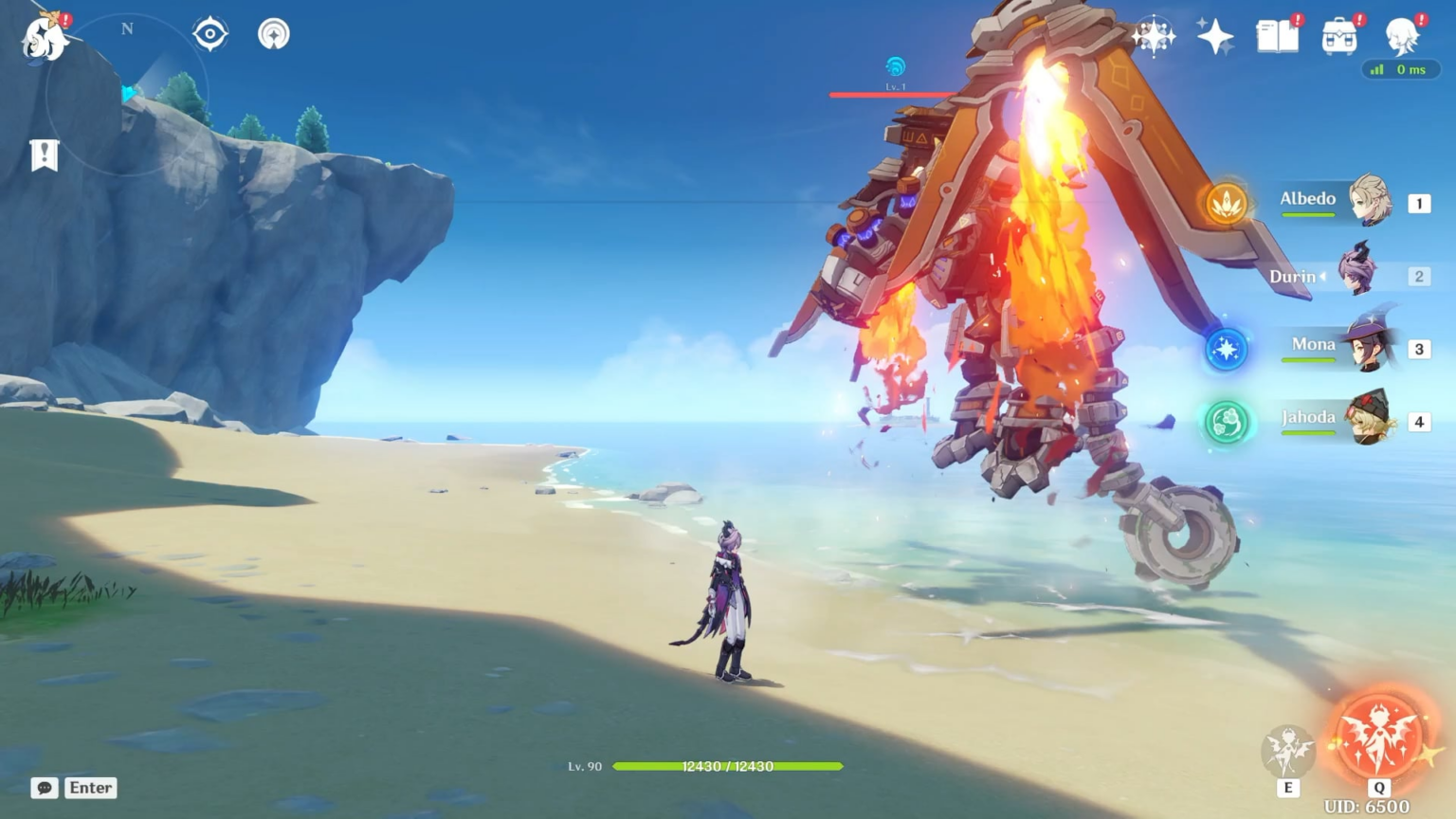 黒尾を介して大きな敵に対してダークデュリン