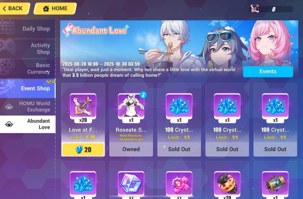 PSA: 10 月 30 日までセレマの衣装を入手でき、Voyage Log でイベントをプレイすることもできます。