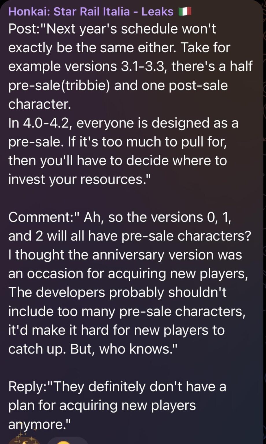 イタリアリークによるプレセールとチャールズスケジュールについて