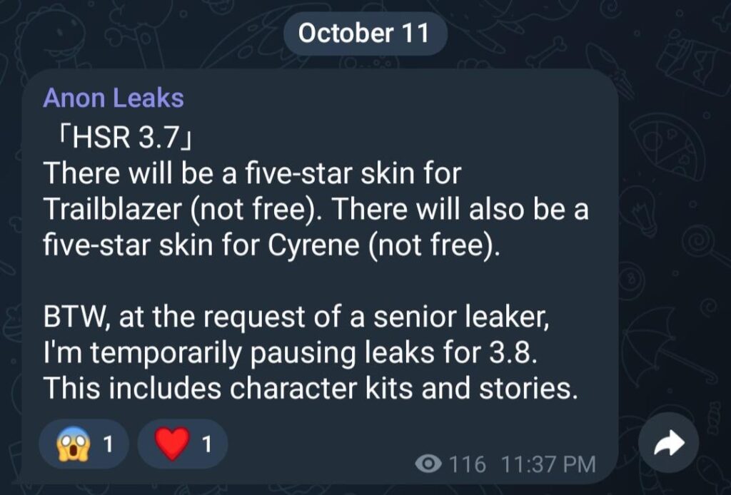 3.7 の TB および Cyrene スキン (Anon 経由)