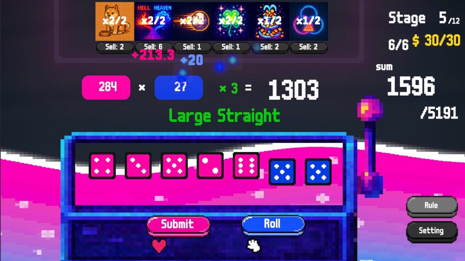 ローグライク“ポーカー風” サイコロゲーム『Diceeee』10月22日発売へ。ビルドがハマればスコア爆上げ天井知らず、病みつき役作りゲーム - AUTOMATON