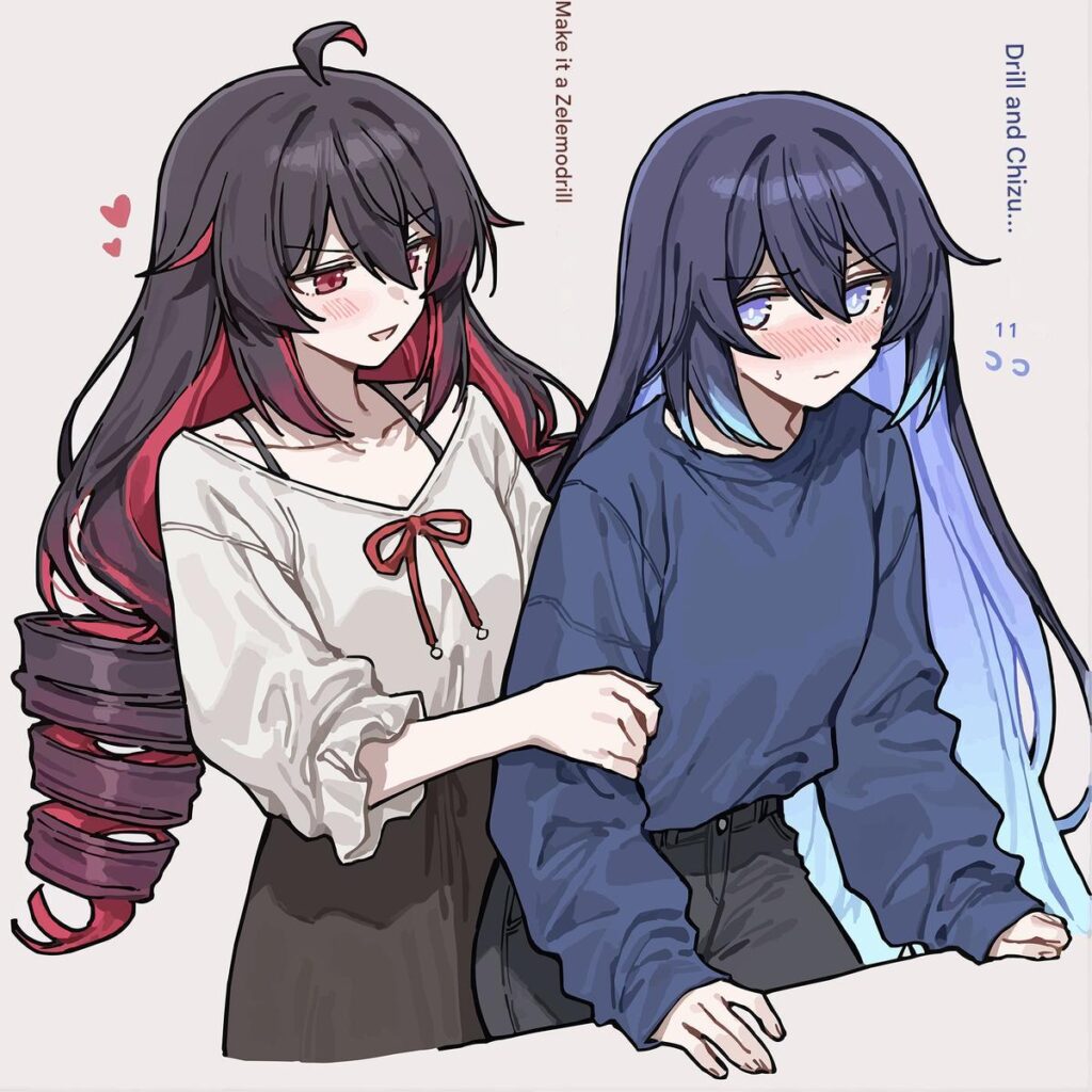 ゼーレは髪をドリル風にするよう説得する