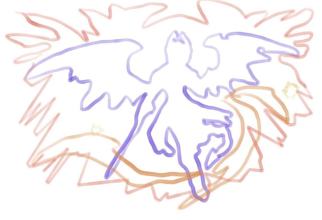 Durin スプラッシュ アート アウトライン スケッチ (Jelena's Vault 経由)