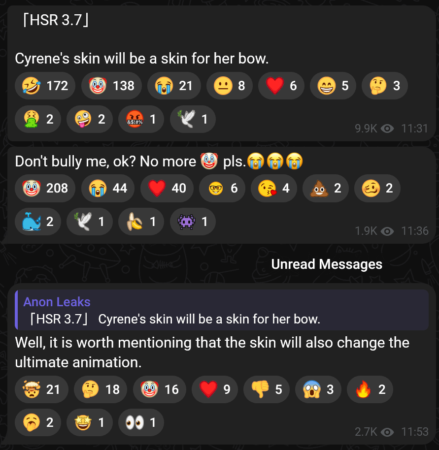 Anon Leaks による Cyrene のスキン情報