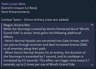 [GI 6.2 Beta] ゼーレによるヴェンティのバフ [Translated by Team Mew]