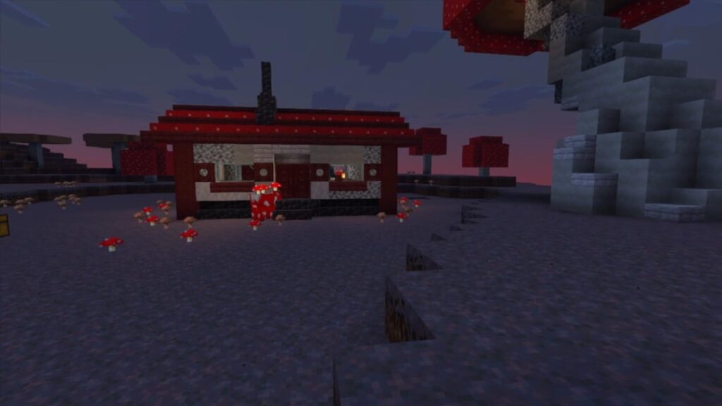 私のサバイバルワールドのキノコの家