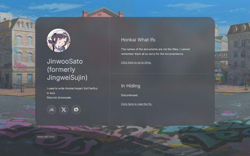 ao3 での私の Hi3 小説