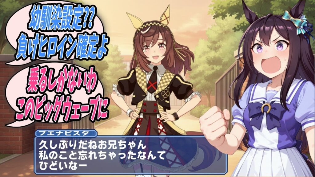 【ウマ娘】ブエナビスタとトレーナーの幼馴染関係が話題になっているのでそのビッグウェーブに乗って恋愛シミュレーションゲームを仕上げたら痴魔法少女に襲われたのでトレーナーに助けを求めるメジロドーベル