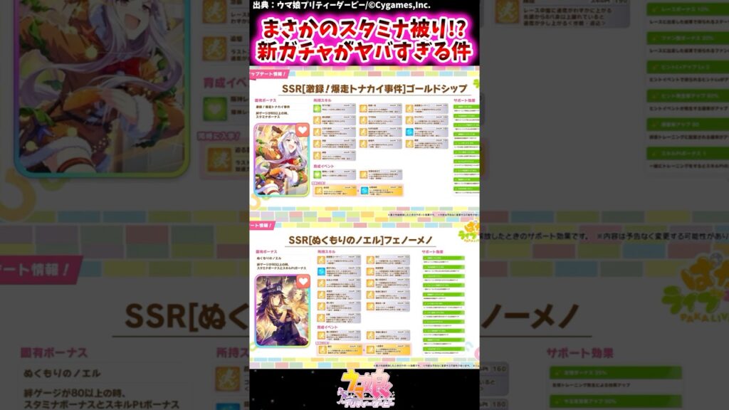 まさかのスタミナ被り!?新ガチャがヤバすぎる件【ウマ娘反応集】#ウマ娘プリティーダービー