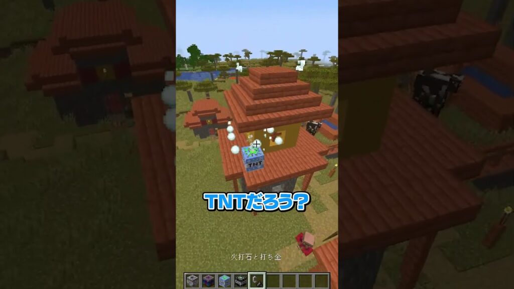 色んなTNTを爆破すると... #shorts #マイクラ #マインクラフト