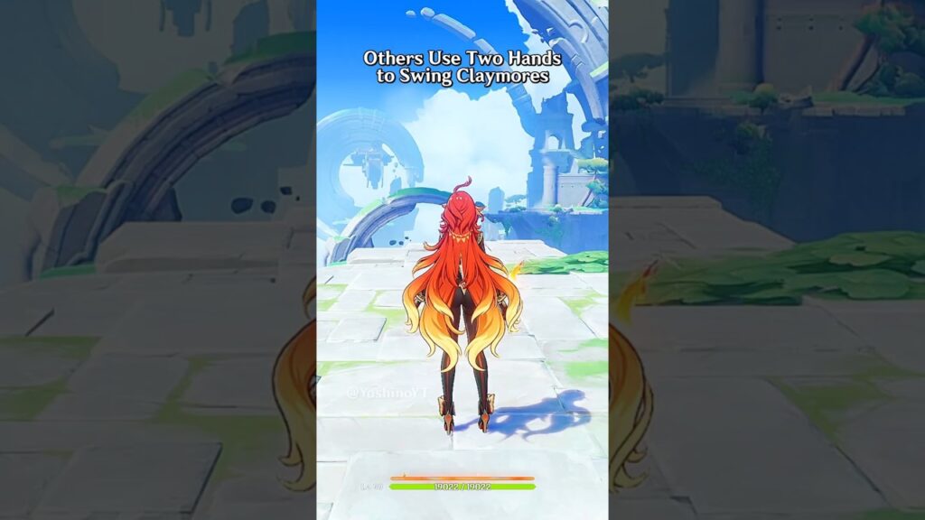 She Needs Two Hands For a Sword In Genshin Impact