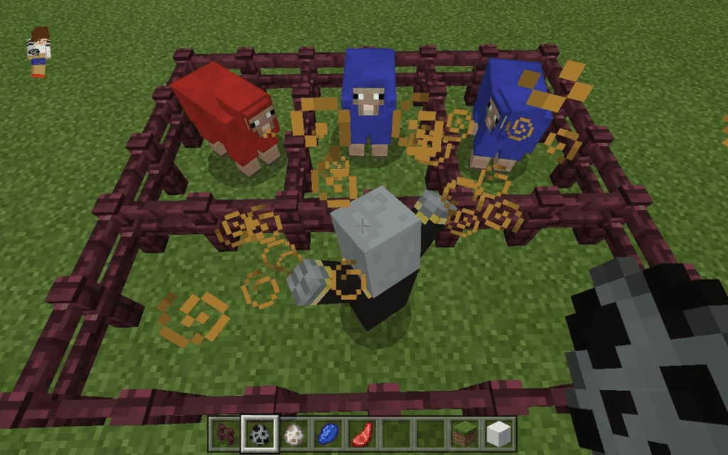 面白い事実: 青い羊が近くにある場合、エヴォーカーはエイジ オブ エンパイアにちなんで羊を赤くします。