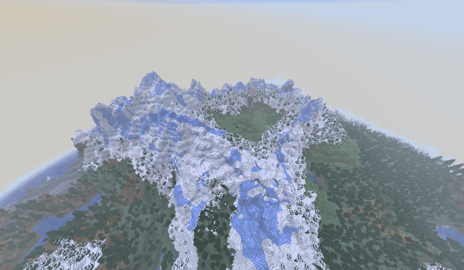 この信じられないほどの山脈をスポーン時に見つけました 5863662596650700993