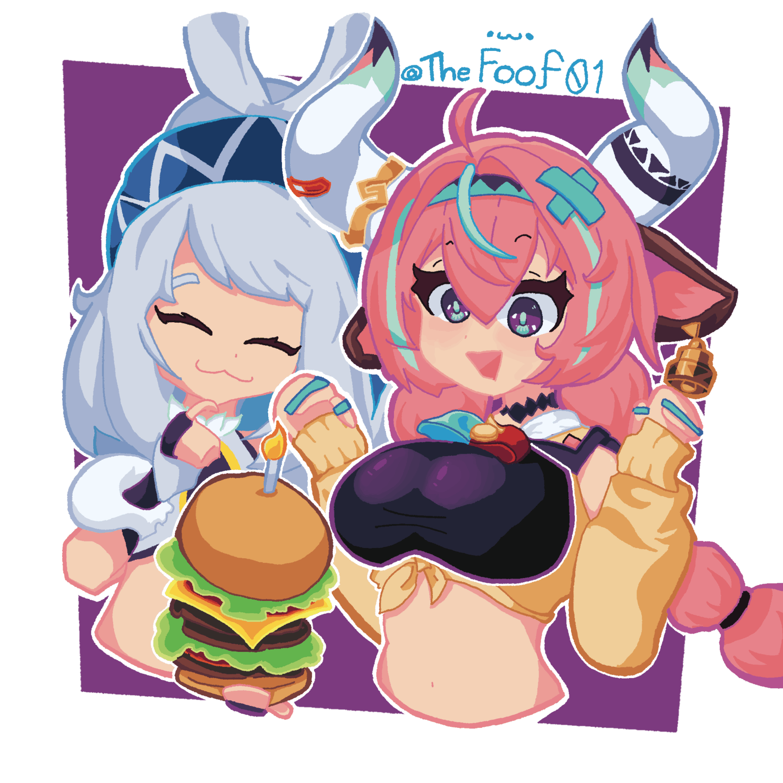 ヴァレサとムアラニ。誕生日のボーガー (アートは私です)