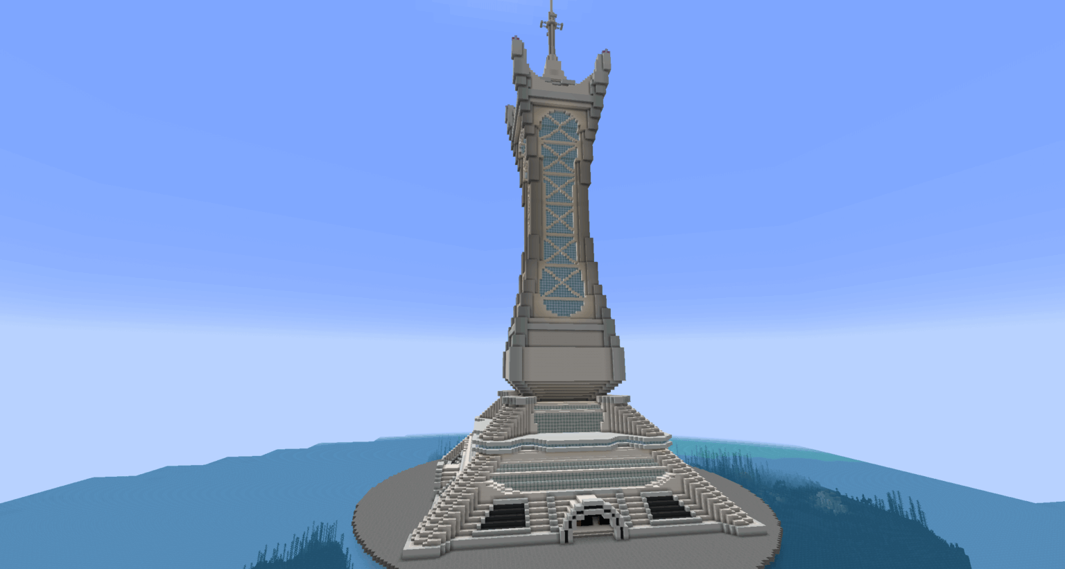 これまでで最も野心的なビルド。ルミオーズシティを建設することにしました（頭がおかしいので）。気に入った、希望の規模の Lumiose Tower デザインが見つかりませんでした。それで私は自分で作りました。