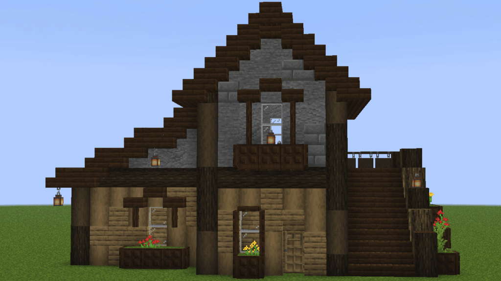 私はサバイバルワールド用の家（スターターベース）を作っています。画像に表示されている材料は私がアクセスできるものです。これを改善するためにいくつかの提案が必要です。現時点では 5/10 だと思いますが、改善のために 7 か 8 を期待しています。