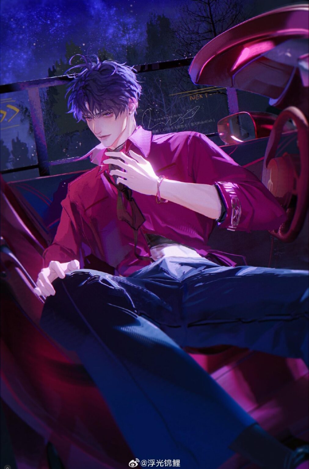 ラファエルと夜の車デート