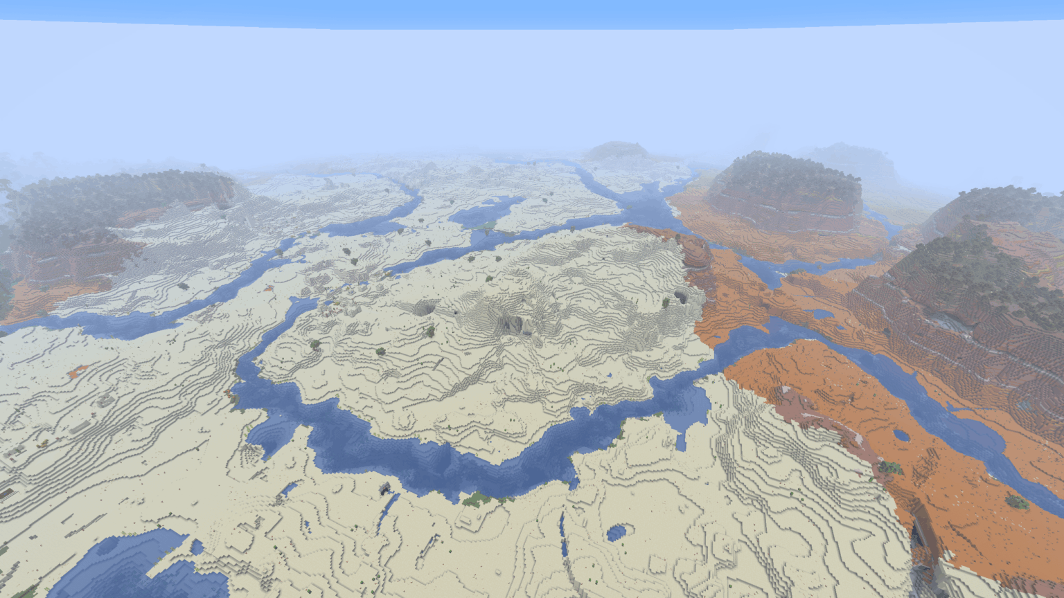 砂漠の下にある緑豊かな大きな洞窟