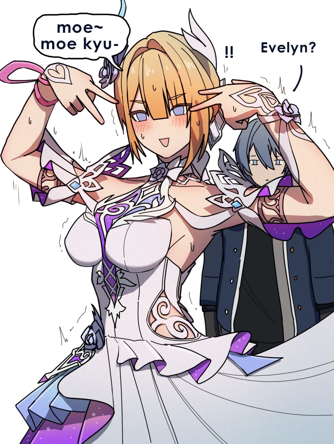 自由時間中のエヴリン 🎤 (X の @DorahDew より)