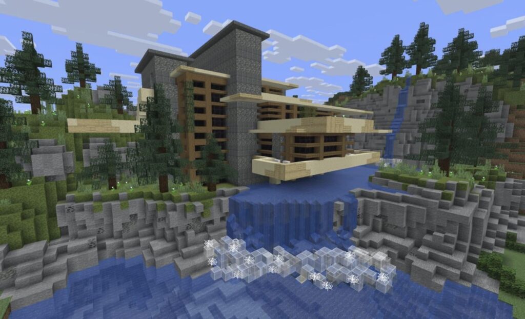 マインクラフトで落水荘を再現してみました！