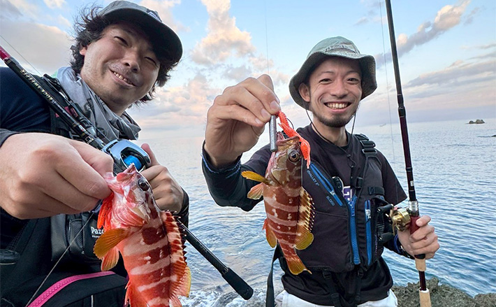 沖磯でのロックフィッシュゲームで30cm級アカハタ【西伊豆】ブッコミでは定番のウツボも登場 (2025年11月13日) - エキサイトニュース