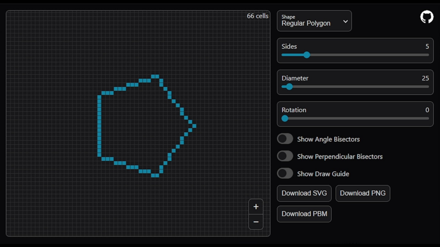 スパイラル、ポリゴン、その他のジェネレーター