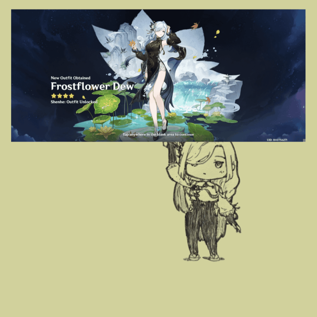 shenhe は自分の新しいフィット感を誇りに思っています