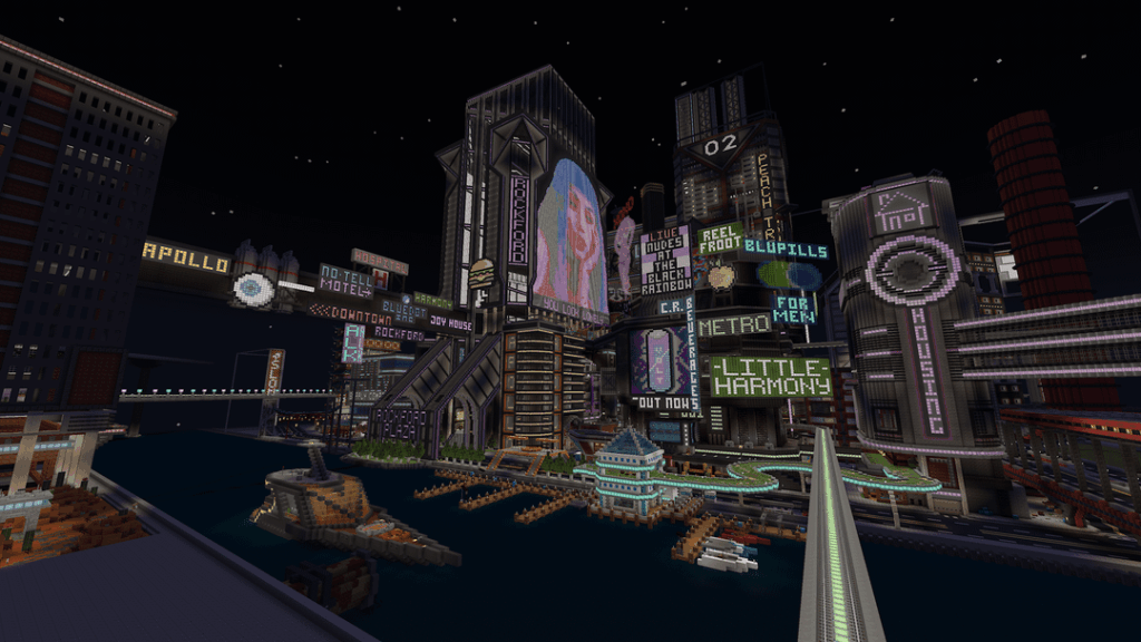 私のディストピアの街のさまざまな地区からのいくつかのショット。大変な作業が進行中です。