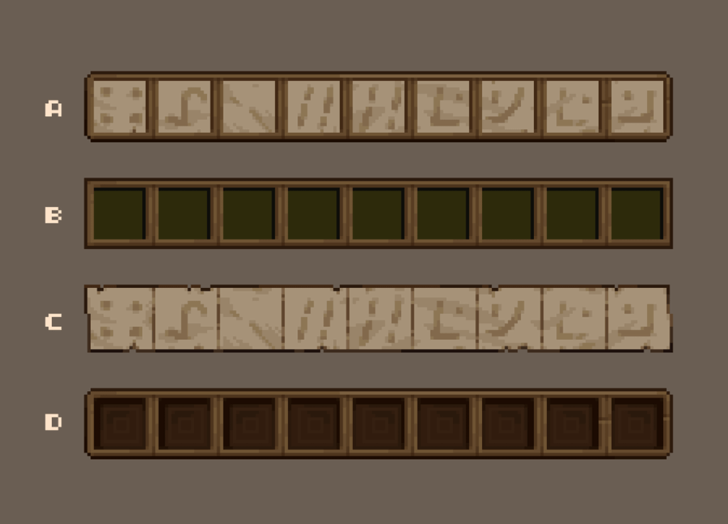 私のパック用のホットバーのコンセプトがいくつかありますが、どれを採用するか決められません。