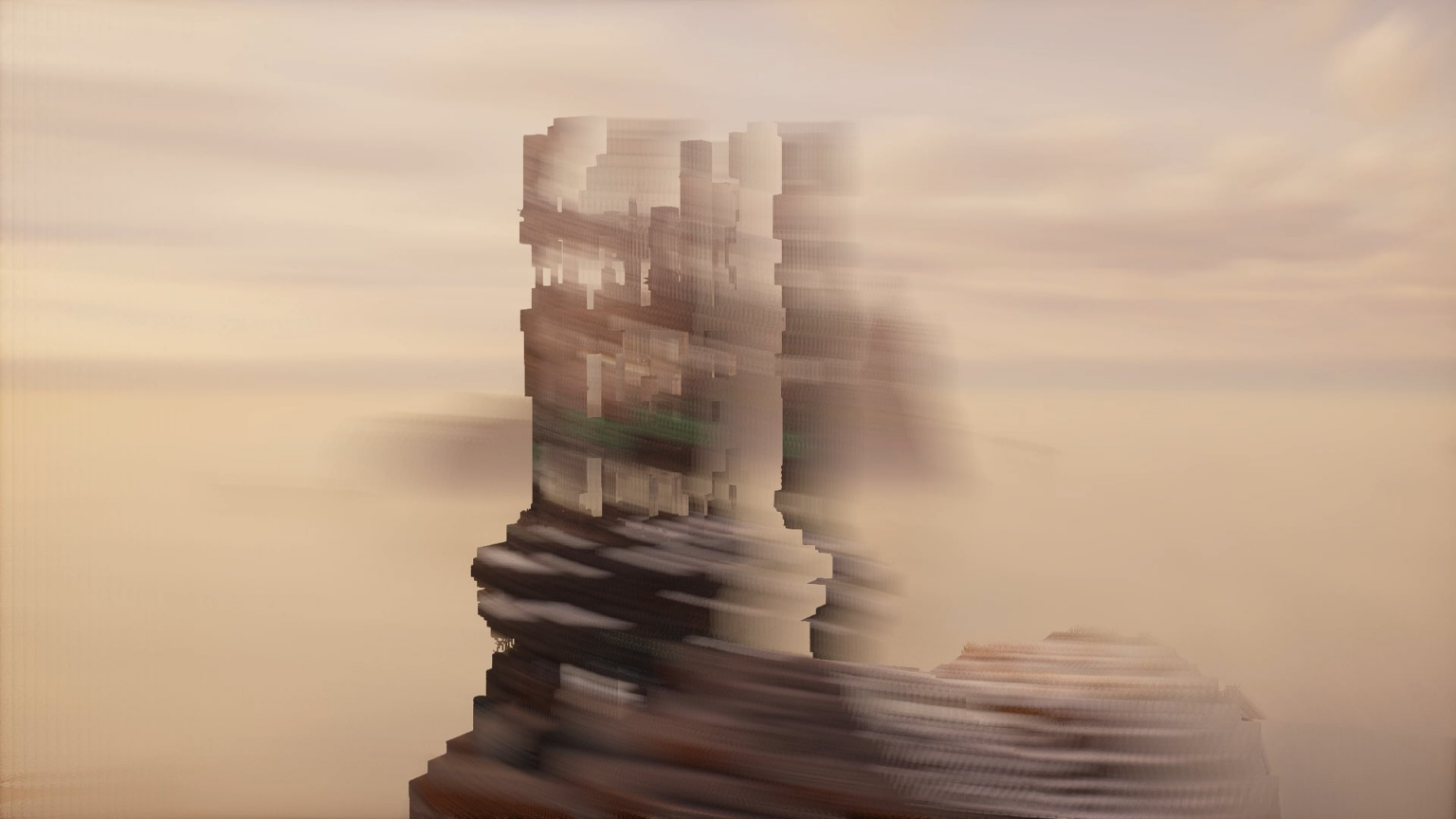 私の崩れかけた崖っぷちのタワー建築