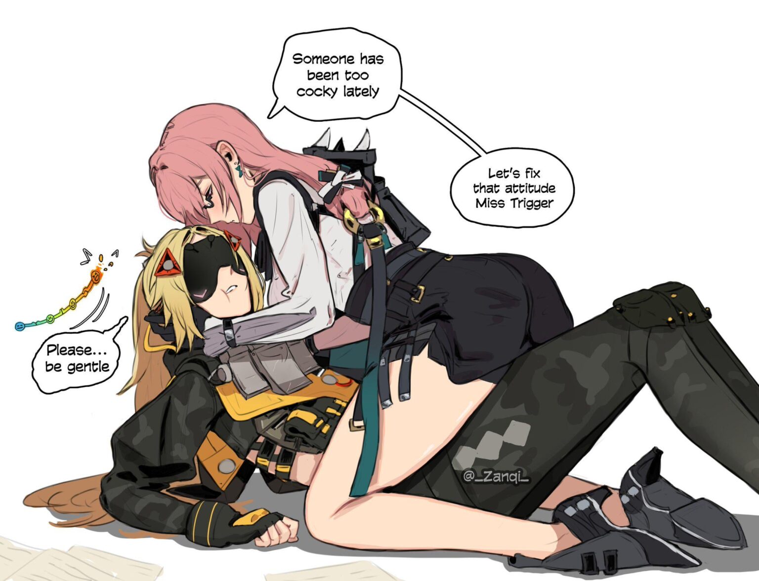 彼女はこれから教えられるところです 😚 (@_Zanqi_ より)