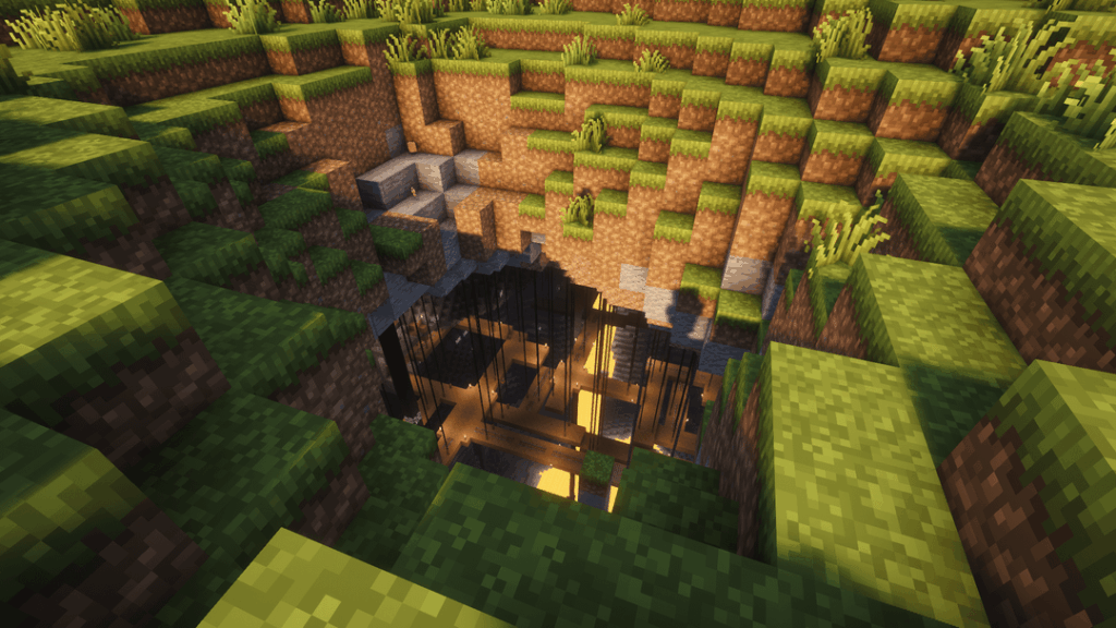 溶岩湖に吊り下げられた壮大な廃坑の洞窟 - 1.21.10 JAVA EDITION