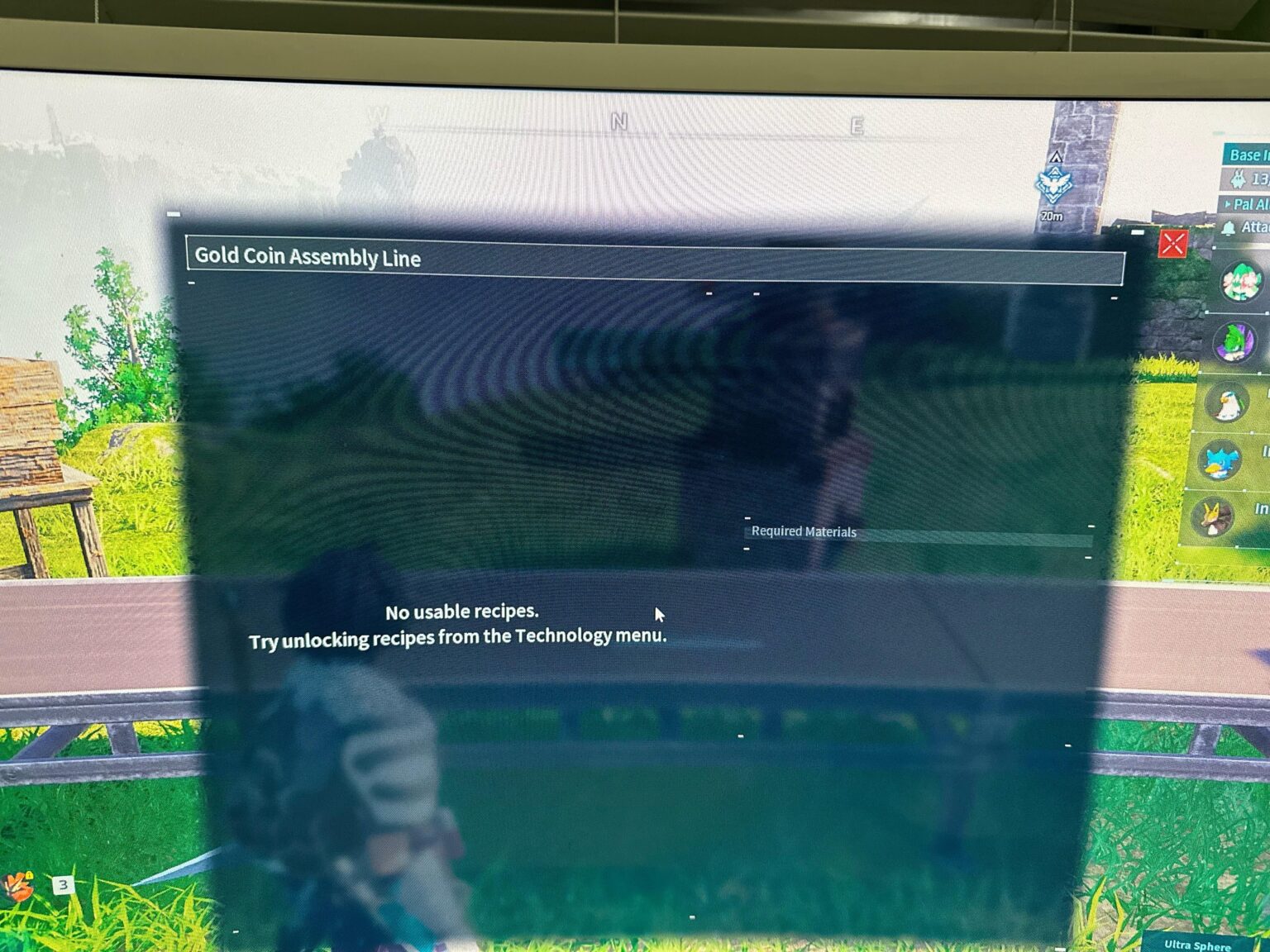 金貨組立ラインに使えるレシピがない？