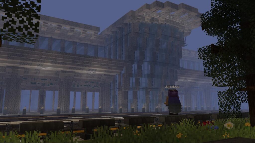 ハードコアなMinecraftの世界で空港ネザーハブを作りました