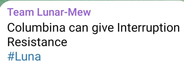 Luna 経由の Columbina キットの新しい情報