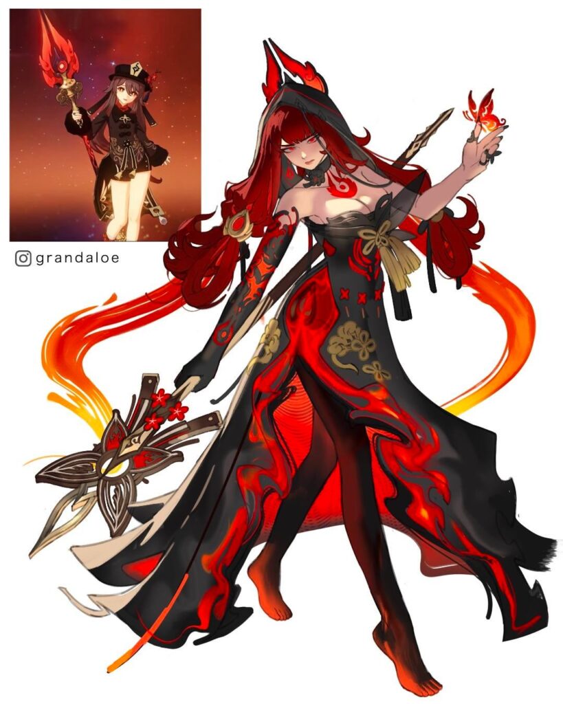 フータオの武器を人間として、フータオを武器として描きました！ ♠️🔥