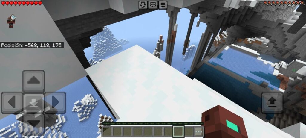 私の岩盤ワールドにスポーンしたクレイジーな洞窟。ちょっと不気味だ