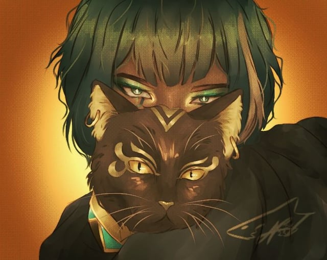 ネフェルとアシュル描きました