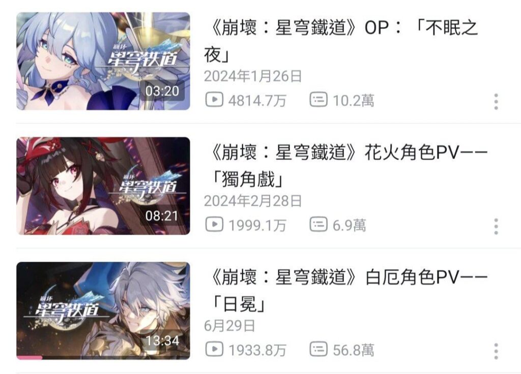 Phainon の予告編は BiliBili 公式 HSR アカウントで 3 番目に多く視聴された動画になりました