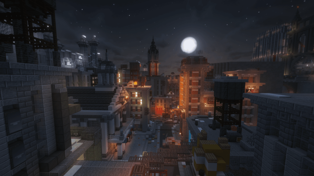 私のゴッサム プロジェクトのアーカム シティ - パーク ロウ & アミューズメント マイル (WIP)